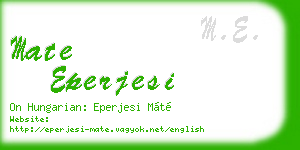 mate eperjesi business card