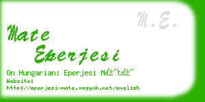 mate eperjesi business card